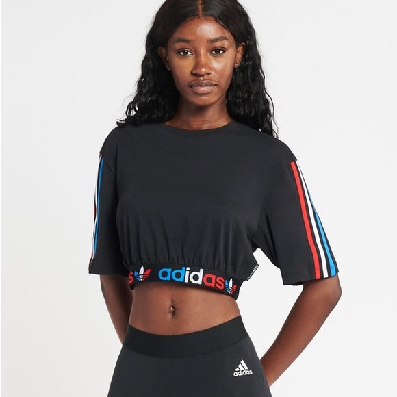 Adidas Adicolor Primeblue Cropped Tee size S (10 AU/NZ) NWT! - Picture 5 of 6